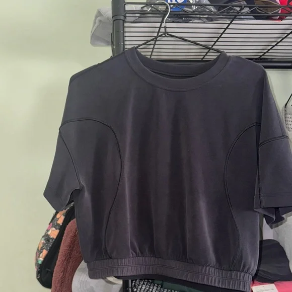 Lululemon Softstreme Gathered T-Shirt 8/Black - Picture 3 of 6